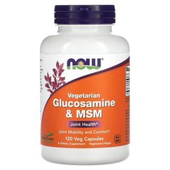 NOW Glucosamine & MSM 120 капсул Глюкозамін і хондроїтін