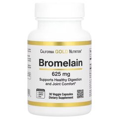 California Gold Nutrition Bromelain 620 mg 30 капсул Бромелайн