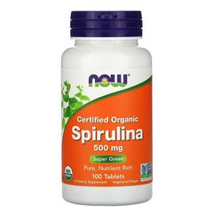 NOW Spirulina 500 mg 100 таб Спирулина