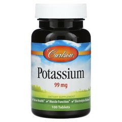 Carlson Potassium 99 mg 100 табл. Калий